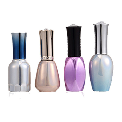 Black Body Empty Glass Nail Polish Bottles Unique Frosted Screw Cap Sealing
