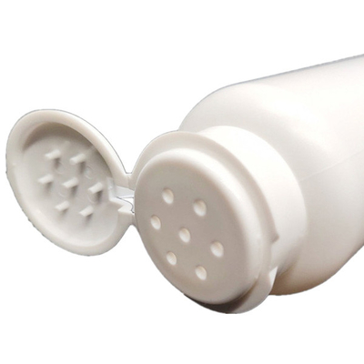 120ML Empty White Bottle Fiber Powder Shaker Bottle with 127mm Flip Top Cap and PE Bottle